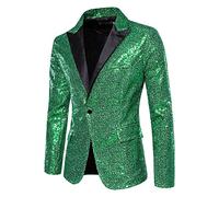 Générique Men's Sleeveless Jacket Cook Tuxedo Party Dinner Prom One Button Suit Jacket Denim Jacket Without Man, Green, S
