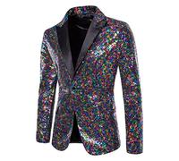 Générique Men's Sleeveless Jacket Cook Tuxedo Party Dinner Prom One Button Suit Jacket Denim Jacket Without Man, purple, S