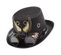 Générique Men's Steampunk Hat, Top Hat for Victorian Evening | Gothic Halloween Headdress for Carnivals, Music Festivals, Themed Parties