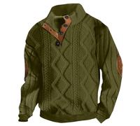 Générique Men's Sweatshirt Viking Norse Mythology Medieval Hoodies Round Neck Hoodies Buttoned Pullover Stand Collar Knit Pullover Ethnic Inspired Tactical Sweater Man, Green, M