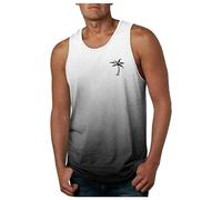 Générique Men's Winter Vest for Men Exercise Swimming Beach Sleeveless Shirt Gradient Shirt Fitness Gym Fitness Training T-Shirts Men Fruit of the Craft Weave, Light Grey, 4XL