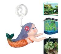 Générique Mermaid Aquarium Decoration | Floating and Adjustable Aquarium Ornament | Small Mermaid Statue Adaptable and Floating Cute for Home, Dorm, Apartment