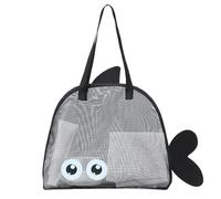 Générique Mesh Beach Bag - Reusable Shopping Bag for Grocery Shopping, Lightweight Versatile Women's Tote for Family Holidays Travel Summer School Picnic, Black, Se référer à la description