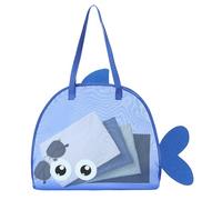 Générique Mesh Beach Bag - Reusable Shopping Bag for Grocery Shopping, Lightweight Versatile Women's Tote for Family Holidays Travel Summer School Picnic, Blue, Se référer à la description