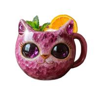 Générique Mineral Coffee Cup - Decorative Cat Glasses | Art Tea Cup - Beer Juice Milk Study Dining Room Office Restaurant Side Table Gift