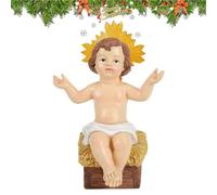 Générique Mini Figurine of the Child Jesus, Luminous Resin Figurine with Lighting | Illuminated Collectable Decoration for Christmas Christian Home Church Believers Party