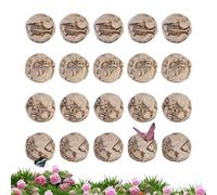 Générique Mini Figurines - 20 Pieces Fish Bone Pot Sculpture, Pot Decoration, for Home, Office, Apartment, Terrarium, Dressing Table, Balcony, Garden, Yard, Fish Pond