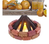 Générique Mini Night Light, Realistic Resin Flickering Effect | LED Miniature Campfire Light | For Hanging Rack Birthday Bedroom Living Room Dorm Kitchen Apartment