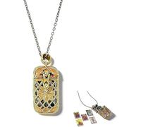Générique Mini Tarot Necklace, Mini Tarot Card Pendant, Colorful Antique Brass Cage Pendant with 22 Major Arcana, Spiritual Jewelry for Women Beginners and Lovers, 1, Metal, No gem