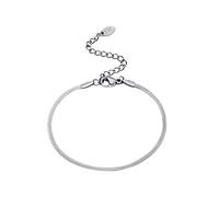 Générique Mm Elastic Bracelet Jewelry Flat Chain Stainless Steel Herringbone BeautifulSummer Jewelry Gold/Silver Plated 6.3 Inch/5.9 Inch Adjustable Beads Natural Jewelry, one size, Stainless Steel