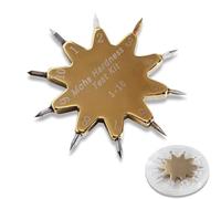 Générique Mohs Hardness Test Kit, Mineral Rock Hardness Pen 1-10, Portable Scratch Tester Ten Pointed Star Pattern Mineral Identification Tool for Geologists