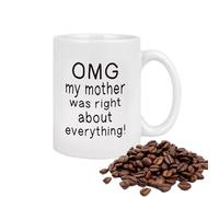 Générique Mom Coffee Mug - 350 ml Funny Ceramic, Novelty Gift Cup | Appreciation Drinkware Design, Cute Humor Tea Cup for Birthday Mothers Day from Son Daughter