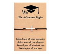 Générique Mom Man Precious Bracelet Rings Wax Thread Knitted Compass Bracelet Valentine Beads Gift Bracelet Natural Rings, one size, Metal, No gemstone