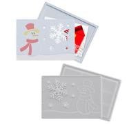 Générique Money Holder Mould | 2 Pieces Plaster Moulds | Snowman Sock Snowflake Mould Envelope Gift for Home Decoration Party Birthday Thanksgiving