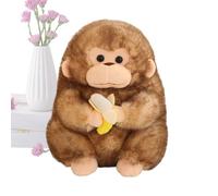 Générique Monkey Plush 30 cm, 30 cm Soft Plush Toy | Monkey Holding a Banana for Them - Suitable for Living Room, Sofa, Bedroom, Night Table, Library