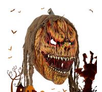 Générique Monster Mask - Smiling Horror Headwear Scary Cosplay Helmet Realistic Halloween Prop Flexible Costume Accessory | With Role Play Festivals