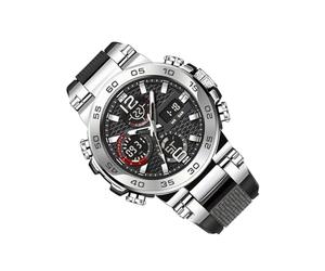 Générique Montree Watch with Digital and Analogue Display - Waterproof Display Watch | Montree for Fitness, Leisure, Hiking, Travel, Urban and Casual Style, Silver / Black, Se référer au