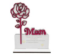 Générique Mother's Day Decorations, Decorative Wooden Flowers - Ornament Home Composition of Roses for Women, Family, Wedding, Living Room and Bedroom
