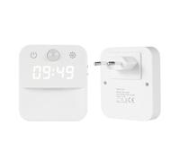 Générique Motion Detection Night Light, Room Lighting with Clock - Plug into Wall Socket - For Students Owners Bedroom Hallway Bathroom Stairs Kitchen