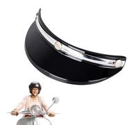 Générique Motorcycle Hat Visor Sun Protection Helmet Visor Three Clip Helmet Shield Retro Vintage Style Helmet Shield for Motocross Half Face Helmets