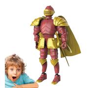 Générique Movable Knight Figures, 3D Printed Action Figures, 5.67x2.56in Exquisite Medieval Statue, Collectible Desk Decor, Detailed Figurine Design for Home Room Decoration