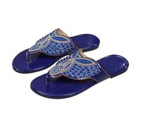 Générique Mules Sandals Women Summer Comfortable Flip Flops Women Between Finger Flat Sole Lightweight Rhinestone Embellished Upper Butterfly Line Fashion Slippers Summer Outdoor Beach Daily Casual