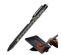 Générique Multifunctional Pen - 9 in 1 Pocket Gadget Equipped with LED Light - Work Pen with Level, Ruler and Bottle Opener | For Adult Men for Work and Outdoors