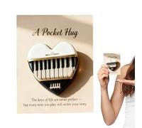 Générique Music Hug Handmade Motivation Keepsake Portable Encouragement Card | Inspirational Memory For, Teens, Adults, Guitarist, Violinist, Pianist, Bat