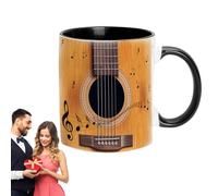 Générique Musical Coffee Mugs,Music Themed Coffee Mugs | Guitar Cup Travel Mug - Guitars Piano Violin 350ml Ceramic Mug, Office Decor Mugs, Funny Tea Cups