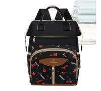 Générique Nappy Bag | Maternity Nappy Bag with Insulated Pockets - Backpack with Changing Mat, Unisex Father Mother Woman Man Boys Girls, Black, Se référer au descriptif, Refer to description