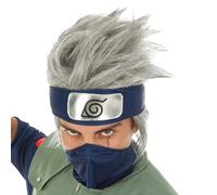 Generique - Naruto wig Kakashi hatake costume accessory gray | Official Naruto Costume Silver Grey Ninja Wig for Carnival Cosplay Comic Con