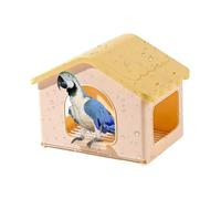 Générique Nesting Box for Cage | Small Three-Sided Opening Animal Accessories with Cushion, Cosy House for Parakeet - for Reproduction Sleep, Play, Perching, Hiding and Hiding