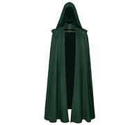 Générique New Medieval Gothic Two Piece Cape Set Halloween Witch Queen Devil Man Woman Long Trench Hood Brooch Brass