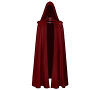 Générique New Medieval Gothic Two Piece Cape Set Halloween Witch Queen Devil Man Woman Long Trench Hood Brooch Brass