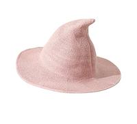 Générique Night Hat Lined Satin Cap Hat Warm Wide Brim Summer Crochet Women Foldable Costume Witch Baseball Caps Hat East, Pink, One Size