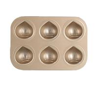 Générique Non-stick Metal Muffin Moulds Chestnut Shape | Cupcake Toppers for Making Chocolate Jelly Pastries Ice Cubes Party Birthday Wedding Holiday Home Kitchen Room
