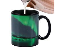 Générique Northern Lights Mug - Color Changing Ceramic Coffee Mug | Heat Sensitive by Sublimation, Personalized Valentine's Day Gift, Magic Water Activated Pattern C