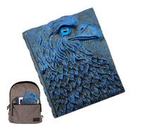 Générique Notebook Journal - Vintage Leather Embossed Cover, Pages, Eagle 3D Printed Design, Cool Fantasy Notebook For Gamers | Diary For RPG Tabletop