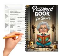 Générique Notebooks for work, daily diary with playful design of elderly characters | notebook 72 pages for studies and work research