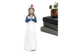 Générique Nurse Figurine, Collectable Resin Miniature Hand Painted | Nurse's Day Miniature Sculpture - Ideal for Friends Family Students Office Home Shelf