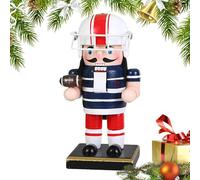 Générique Nutcracker Soldier Decoration, Traditional Nutcracker Figures Soldier Baseball Player Football 15 cm, Collectible Christmas Decor for Fireplace Shelf Table Home Party