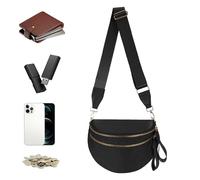Générique Nylon - 12.2x5.51x8.66 inches for women | lightweight adjustable wristband, elegant peeling, fashion large capacity tote, casual business bag for fillers, Black, Se référer à la description