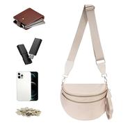 Générique Nylon Handbag For Women 12.2 Inch Suburban Handbag | Large Capacity, Zipper And Inner Pocket | Stylish Day Bags For Work, School, Silver, Se référer au descriptif
