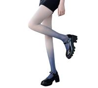 Générique Opaque Sequins Tights for Women Tights for Women Tights Gradient Color Contrast High Elasticity Skinny Thin Soft Breathable Non-Slip Cosplay Performance Tights Warm White, Blue, One Size