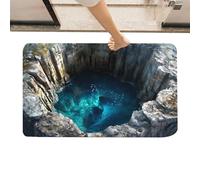 Générique Optical Illusion Mat, Non-Slip Design Doormat, 3D Hole Effect Mat, for Kitchen, Bathroom, Entrance, Indoor Decoration, Halloween
