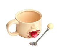 Générique Original Coffee Mugs | 10 oz with Decorative Spoon | Interactive Language Ceramic Mug for Home, Office, Kitchen, Table, Countertop, Birthday, Parties, Hanging