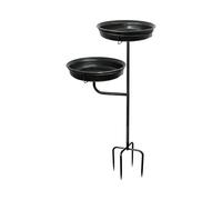 Générique Outdoor Bird Bath - Metal Stem Feeder | with 4 Branch Ground Base for Bird Fountain | for Garden, Lawn, Patio and Outdoor Decor