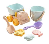 Générique Outdoor Play Set with Shovels Bucket, Beach Play Set for Castle with Rake, Strong Construction with Net Bag, Activity Equipment in The Garden