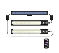 Générique Outdoor Solar Wall Lights, Waterproof Solar Light 3 Modes with Smart Sensor and Remote Control, Hanging Atmosphere Wall Light for Fence Patio Porch Garden Yard