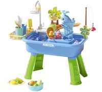 Générique Outdoor Water Table with Sensory Learning Pump, Summer Kitchen Playset with Sink | for Boys and Girls Indoor Outdoor Garden Yard Patio Lawn Beach Kindergarten